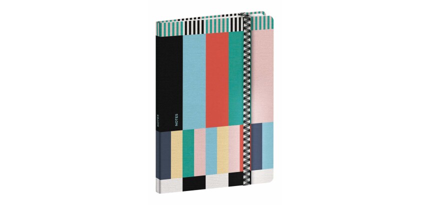 Quo Vadis - Carnet de notes - Papier Tigre - Rubans - Pages Points (dots) - 15x21 cm   Toile (effet tissé) -