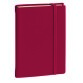 Carnet de note quo vadis 24 lignes silk bordeaux          elastique 192 pages format    16x24cm