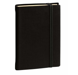 Quo Vadis - Carnet de notes - Silk - Noir - Pages Lignées - 16x24 cm Papier Clairefontaine ivoire