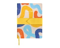 Quo Vadis - Carnet de notes - Français - Iconique - Jaune - Pages Lignées - 15x21 cm - Toile (effet tissé)