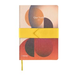 Quo Vadis - Carnet de notes - Français - Iconique - Sphère - Pages Lignées - 15x21 cm   Toile (effet tissé) -