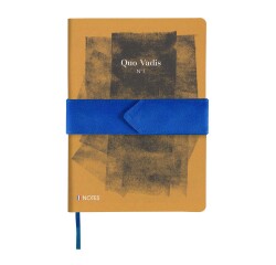 Quo Vadis - Carnet de notes - Français - Iconique - Tampon - Pages Lignées - 15x21 cm   Toile (effet tissé) -