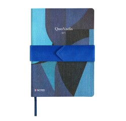 Quo Vadis - Carnet de notes - Français - Iconique - Multicolore - Pages Lignées - 15x21 cm - Toile (effet tissé)