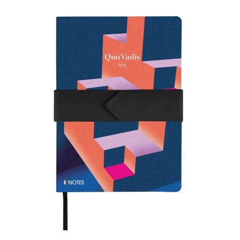 Quo Vadis - Carnet de notes - Français - Iconique - Multicolore - Pages Lignées - 15x21 cm - Toile (effet tissé)