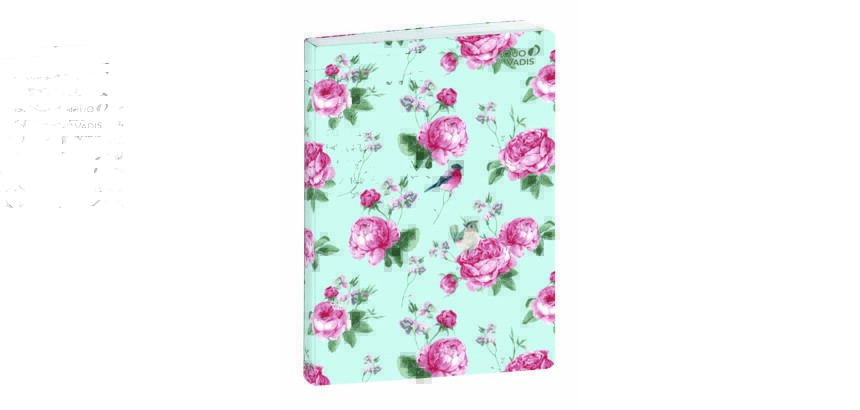 Quo Vadis - Carnet de notes - Stylish - Multicolore - Pages Points (dots) et lignées - 15x21 cm - Toile (effet tissé)