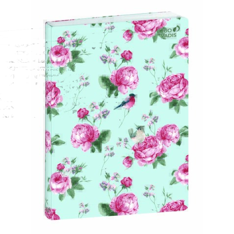 Quo Vadis - Carnet de notes - Stylish - Multicolore - Pages Points (dots) et lignées - 15x21 cm - Toile (effet tissé)