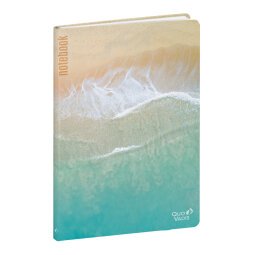 Carnet recyclé ligné Quo Vadis - Respire - 16x24 cm  - Plage