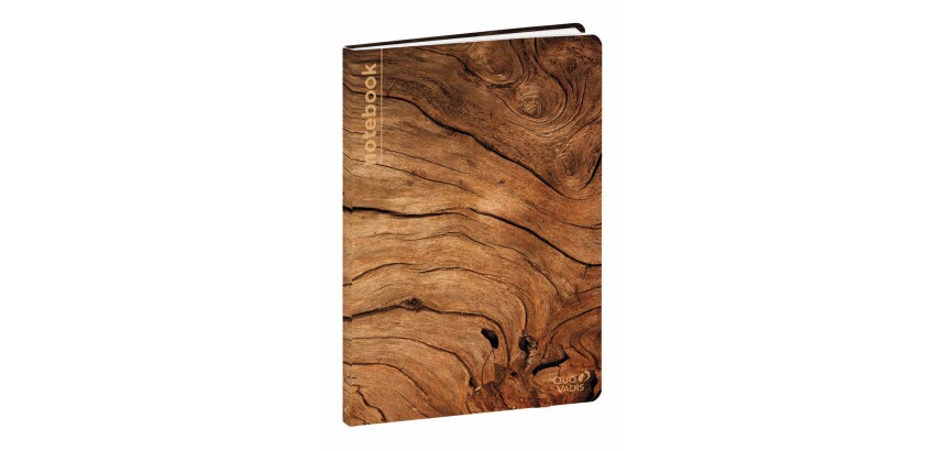Quo Vadis - Carnet de notes - Respire - Bois - Pages Lignées - 16x24 cm recyclé