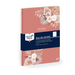 Quo Vadis - Carnet de notes - Fantaisie - Blanc - Pages Lignées - 15x21 cm - par 2