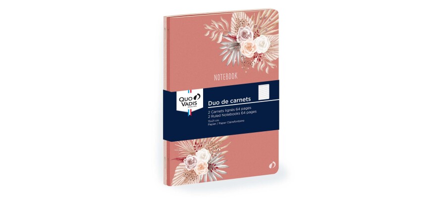 Quo Vadis - Carnet de notes - Fantaisie - Blanc - Pages Lignées - 15x21 cm