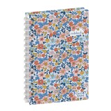 Quo Vadis - Carnet de notes - Spiralé - Daisy - liberty - Pages Points (dots) et lignées - 15x21 cm