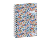 Quo Vadis - Carnet de notes - Spiralé - Daisy - liberty - Pages Points (dots) et lignées - 15x21 cm