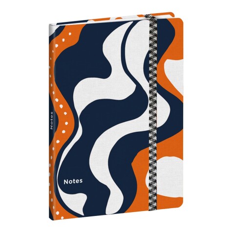 Quo Vadis - Carnet de notes - Papier Tigre - Multicolore - Pages Points (dots) - 15x21 cm - Toile (effet tissé)