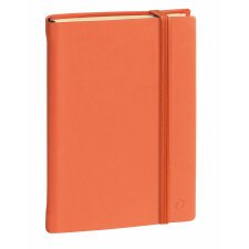 Carnet ligné Quo Vadis - Silk - 10x15 cm avec élastique - Orange 2