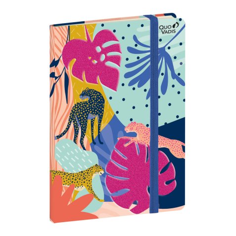 Carnet ligné Quo Vadis - Jungle spirit - 15x21 cm avec élastique - Memphis