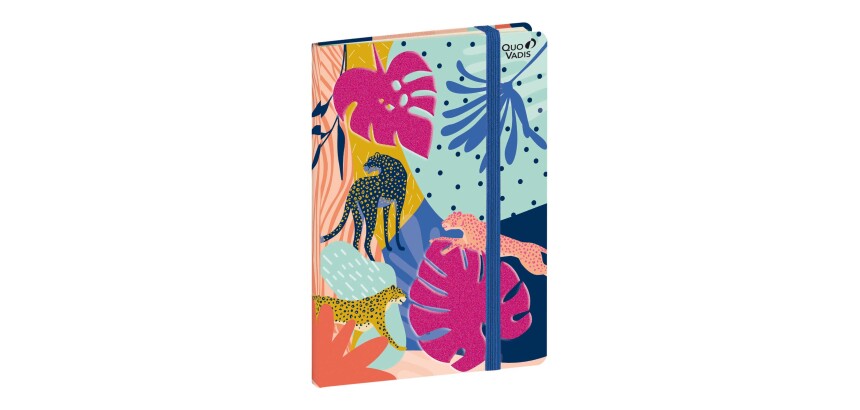 Quo Vadis - Carnet de notes - Jungle spirit - Memphis - Pages Lignées - 15x21 cm