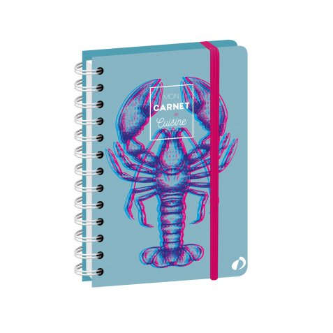 Carnet de cuisine Quo Vadis - Spiralé - Français - 15x21 cm avec élastique - Homard