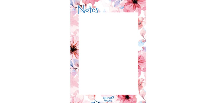 Quo Vadis - Bloc-notes - Daisy - Coquelicot - 10,6x15,3 cm