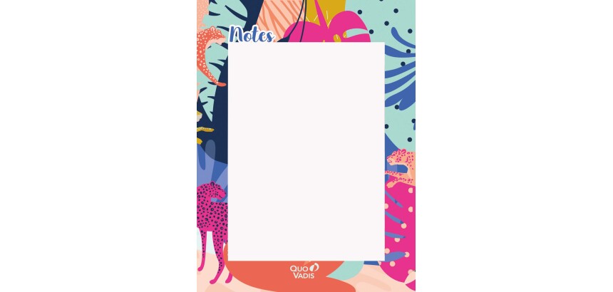 Quo Vadis - Bloc-notes - Jungle spirit - Memphis - 10,6x15,3 cm