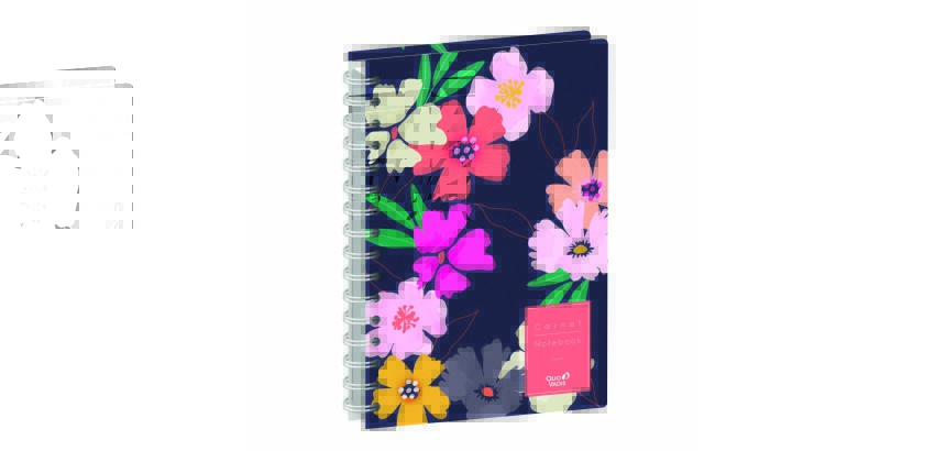 Quo Vadis - Carnet de notes - Spiralé - Daisy - Multicolore - Pages Points (dots) et lignées - 15x21 cm