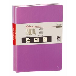 Quo Vadis - Carnet de notes - Habana Smooth - Violet - Pages Lignées - 7x10 cm