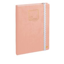 Carnet Dots point Quo Vadis - Multilingue - Life Journal - 15x21 cm avec élastique - Rose