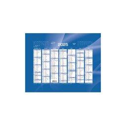 Calendrier Banque Quo Vadis - Français - Classic - 14 mois de Déc/Janv - 18x13,5 cm par 10 - Bleu