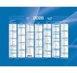 Quo Vadis - Calendrier mural - 2026 - Français - Classic - 14 mois de déc. à janv - 18x13,5 cm - par 10