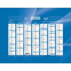 Quo Vadis - Calendrier mural - 2026 - Français - Classic - 14 mois de déc. à janv - 18x13,5 cm - par 10