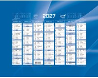Quo Vadis - Calendrier mural - 2027 - Français - Classic - 14 mois de décembre à janvier - 18x13,5 cm - par 10