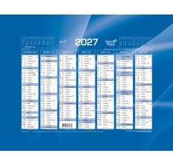 Quo Vadis - Calendrier mural - 2027 - Français - Classic - 14 mois de décembre à janvier - 18x13,5 cm - par 10
