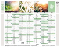 Quo Vadis - Calendrier mural - 2026 - Français - Equology - Multicolore - 14 mois de décembre à janvier - 27x21 cm -  recyclé - par 10