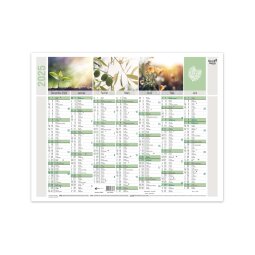 Calendrier Banque Quo Vadis - Français - Equology - 14 mois de Déc/Janv - 43x33,5 cm par 10