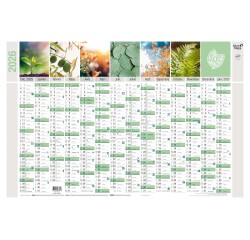 Quo Vadis - Calendrier mural - 2026 - Français - Equology - Multicolore - 14 mois de décembre à janvier - 65x43 cm -  recyclé - par 10