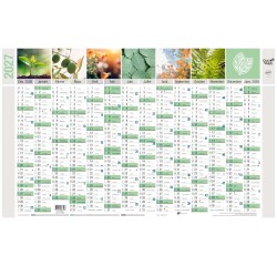 Quo Vadis - Calendrier mural - 2027 - Français - Equology - § - 14 mois de décembre à janvier - 65x40,5 cm recyclé - par 10