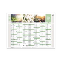 Calendrier Banque Quo Vadis - Français - Equology - 14 mois de Déc/Janv - 55x40,5 cm par 10