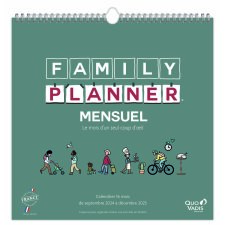 Calendrier Quo Vadis - Spiralé - Français - Family Planner - 16 mois de Sept/Déc - 30x30 cm  par 5