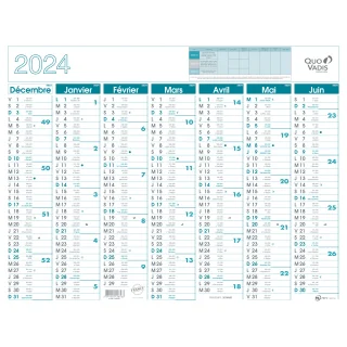 Calendrier mensuel Mini Labo avec feuillets détachables 13 x 23 cm sur  support plaque imprimée 16 x 33 cm 2024