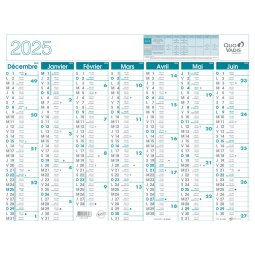 Calendrier Banque Quo Vadis - Français - Classic - 14 mois de Déc/Janv - 43x33,5 cm