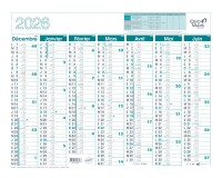 Quo Vadis - Calendrier mural - 2026 - Français - Classic - 14 mois de décembre à janvier - 43x33,5 cm