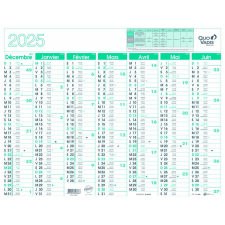 Calendrier Banque Quo Vadis - Français - Classic - 14 mois de Déc/Janv - 55x43 cm