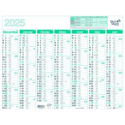 Calendrier Banque Quo Vadis - Français - Classic - 14 mois de Déc/Janv - 55x43 cm