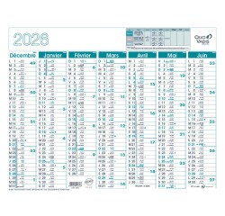 Quo Vadis - Calendrier mural - 2026 - Français - Classic - 14 mois de décembre à janvier - 55x40,5 cm