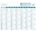 Quo Vadis - Calendrier mural - 2027 - Français - Classic - 14 mois de décembre à janvier - 55x40,5 cm