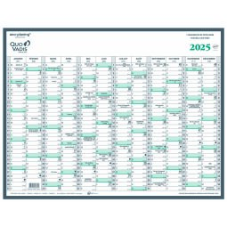 Calendrier Manager Quo Vadis - Français - Classic - 12 mois de Janv/Déc - 55x43 cm par 10