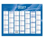 Quo Vadis - Calendrier mural - 2027 - Français - Classic - Bleu - 14 mois de décembre à janvier - 27x21 cm