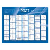 Quo Vadis - Calendrier mural - 2027 - Français - Classic - Bleu - 14 mois de décembre à janvier - 27x21 cm - par 10
