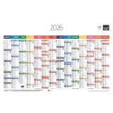 Quo Vadis - Calendrier mural - 2026 - Français - Arc en ciel - Multicolore - 14 mois de décembre à janvier - 65x43 cm - par 10