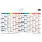 Quo Vadis - Calendrier mural - 2026 - Français - Arc en ciel - Multicolore - 14 mois de décembre à janvier - 65x43 cm - par 10