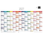 Quo Vadis - Calendrier mural - 2027 - Français - Arc en ciel - Arc-en-ciel - 14 mois de décembre à janvier - 65x40,5 cm - par 10